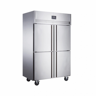 -5~5℃ Static Cooling 4 Solid Doors Upright Reach-in Refrigerator Commercial Refrigerator