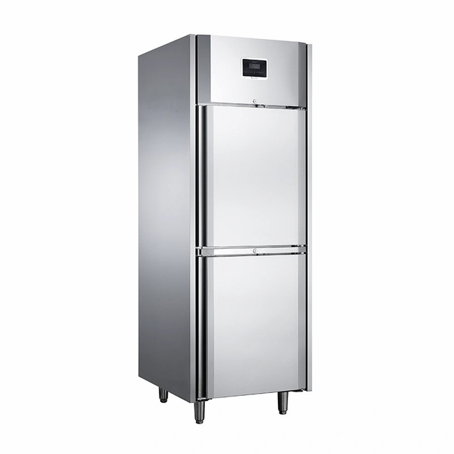 -5~5℃ Static Cooling 2 Solid Doors Upright Reach-in Refrigerator Commercial Refrigerator